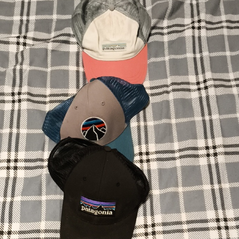 Three Patagonia Colorful Hat Trio